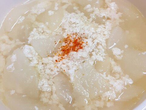 簡単あったか！(^^)鶏ひき肉と大根の生姜スープ♪